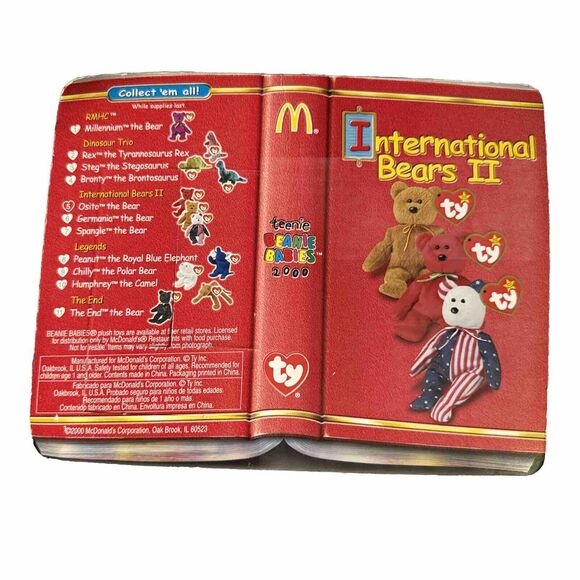 Mini Bear Plush Toy Beanie Vintage 1999 TY McDonalds International II Te… - Picture 4 of 8